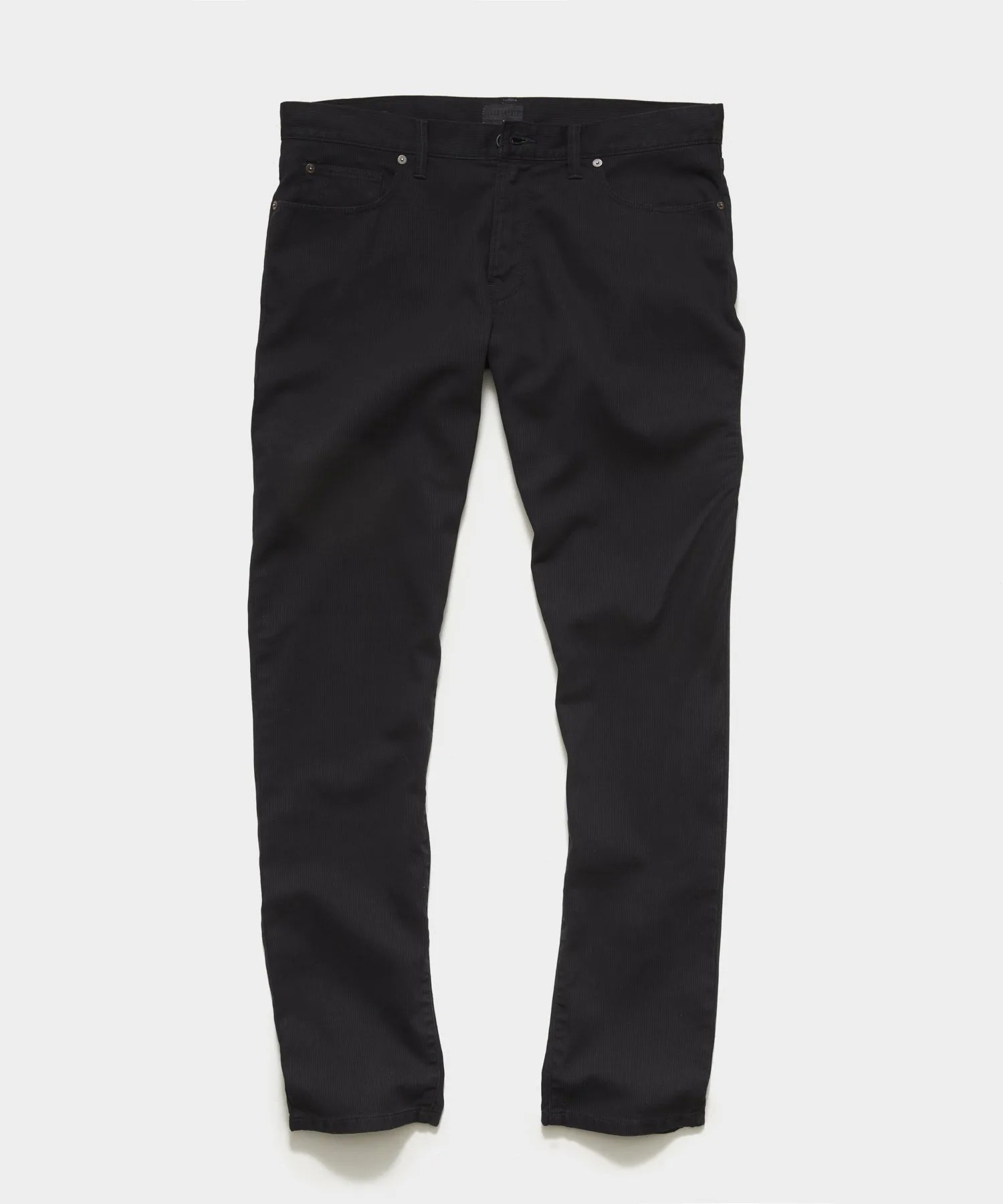 SLIM FIT 5-POCKET BEDFORD CORD PANT IN BLACK