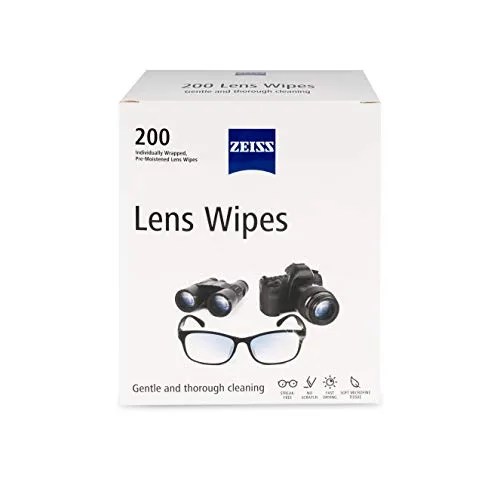 zeiss lens wipes   200 pre moistened eyeglass cleaning wipes