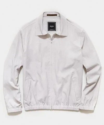 Italian Seersucker Club Jacket in Sand