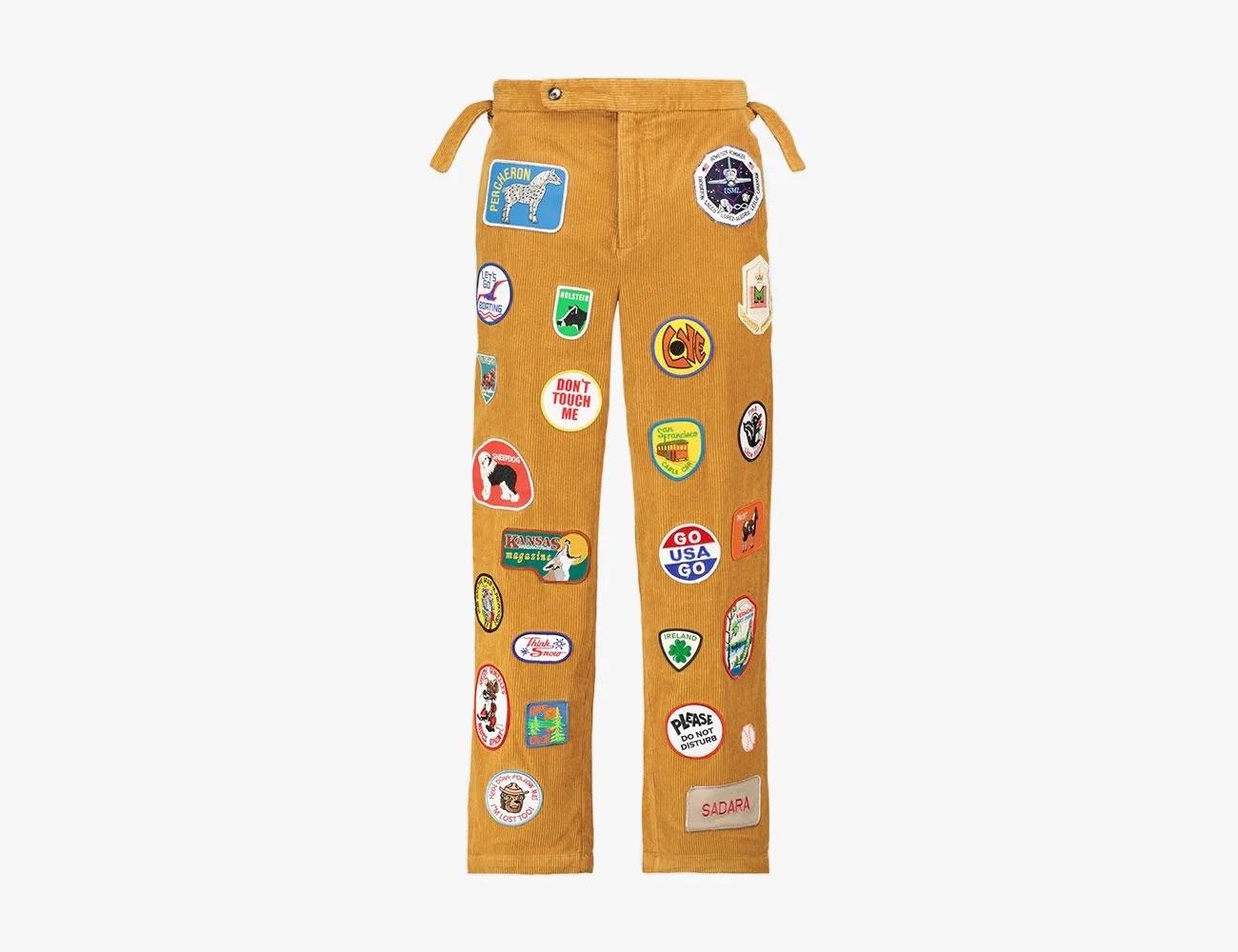 Patchwork cotton pants