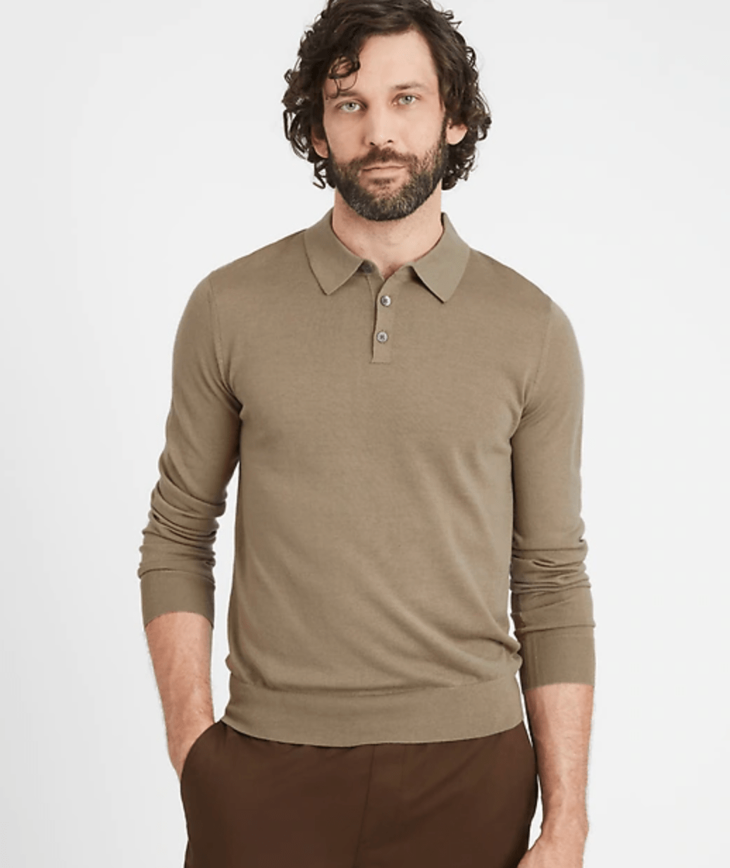 Merino Sweater Polo in Responsible Wool