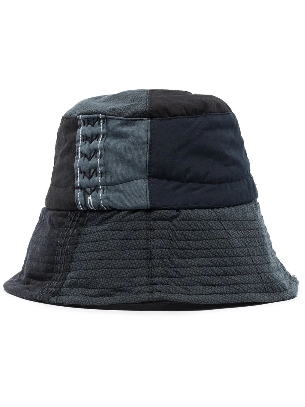 Shirting patchwork bucket hat