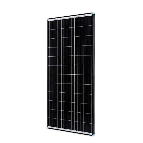 renogy 100w solar panel 12 volt monocrystalline sleek with high efficiency module pv power rv marine boat off grid, black frame
