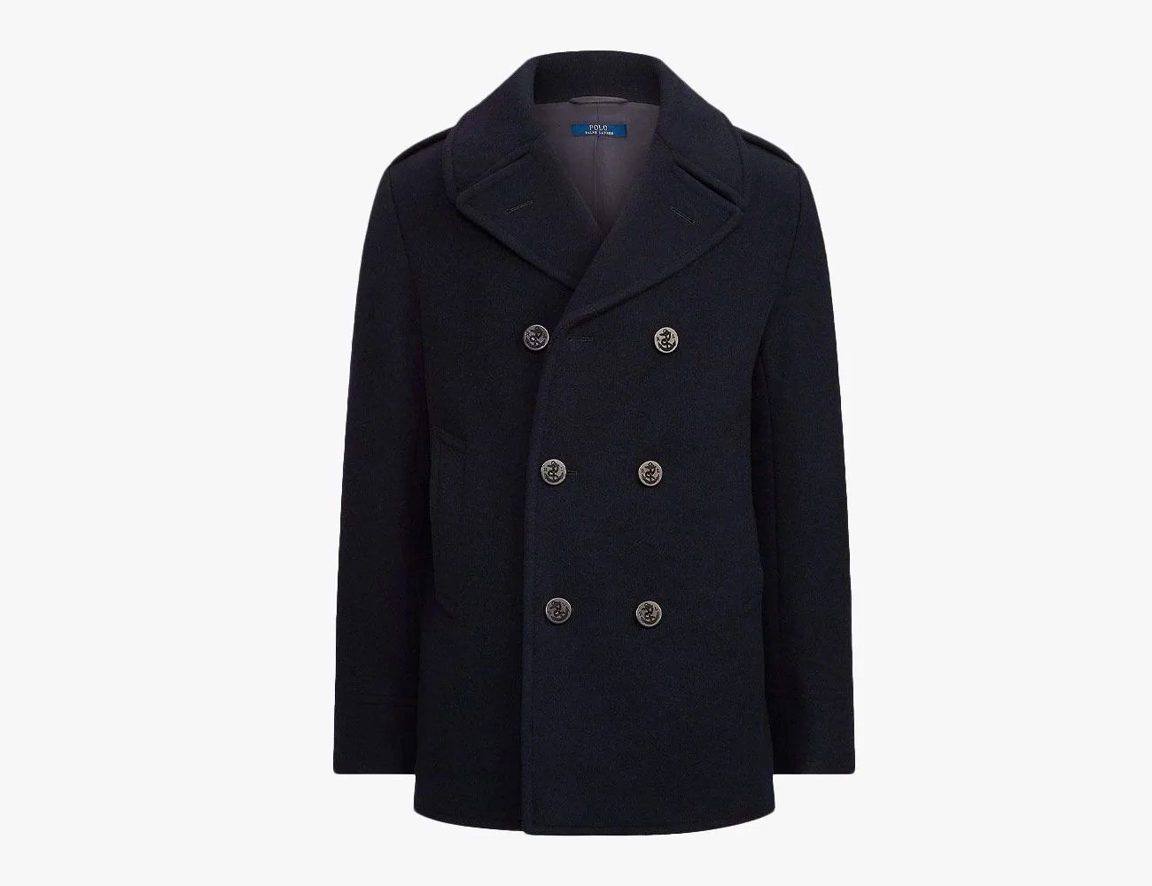 Ralph Lauren Wool-Blend Melton Peacoat