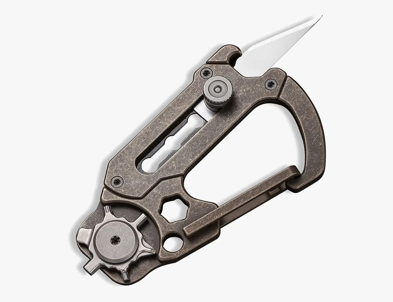 CIVIVI Polymorph Titanium Carabiner Multi-Tool with Utility Blade