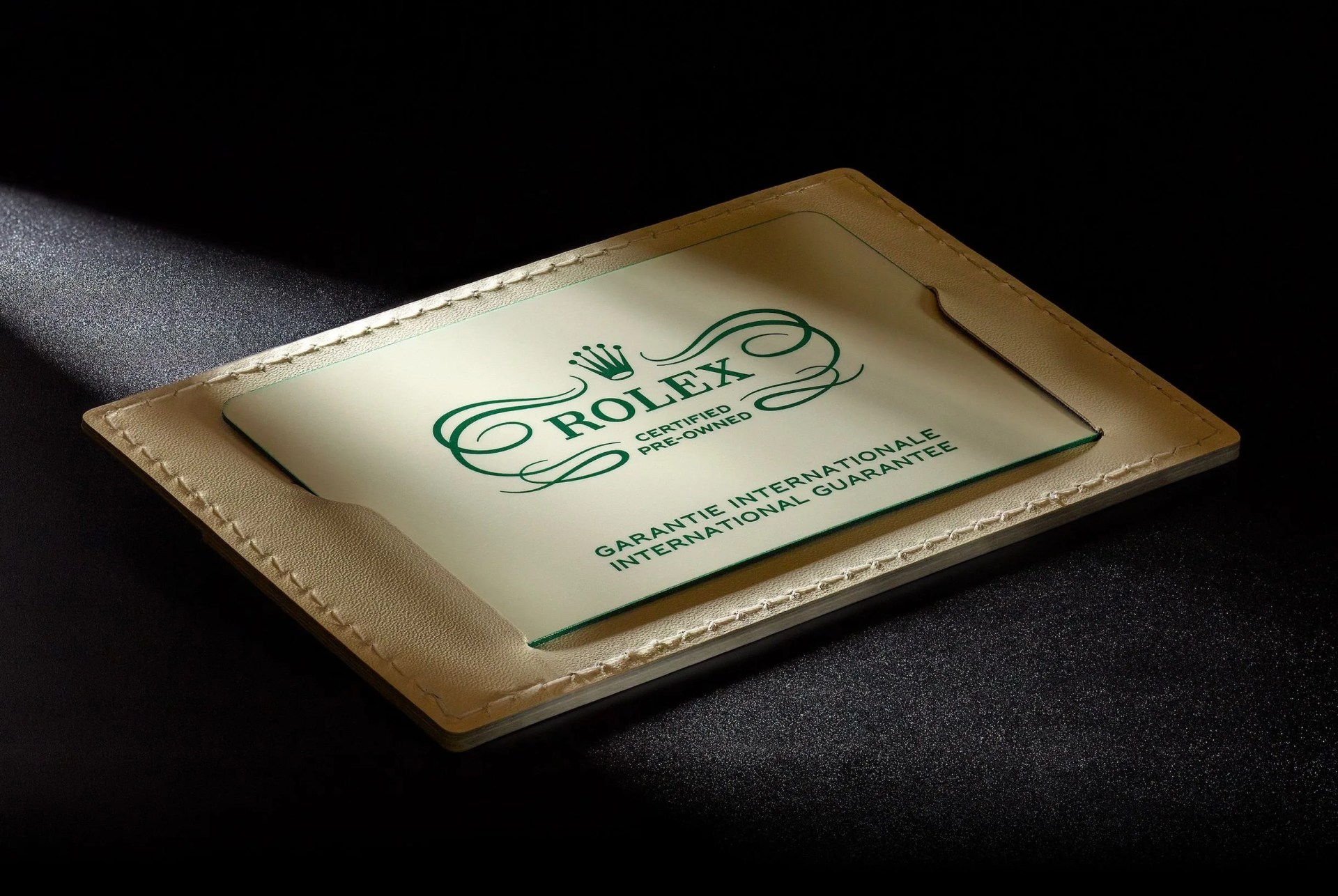 rolex certified pre owned card