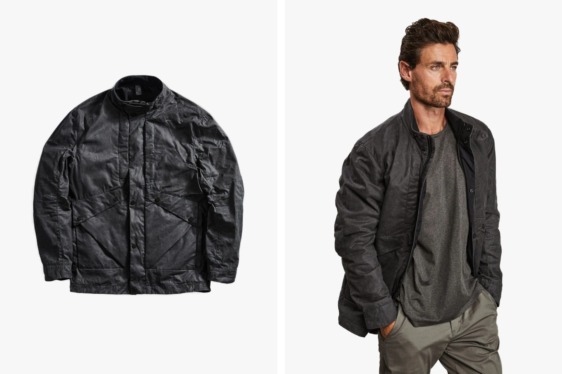man wearing vollebak jacket