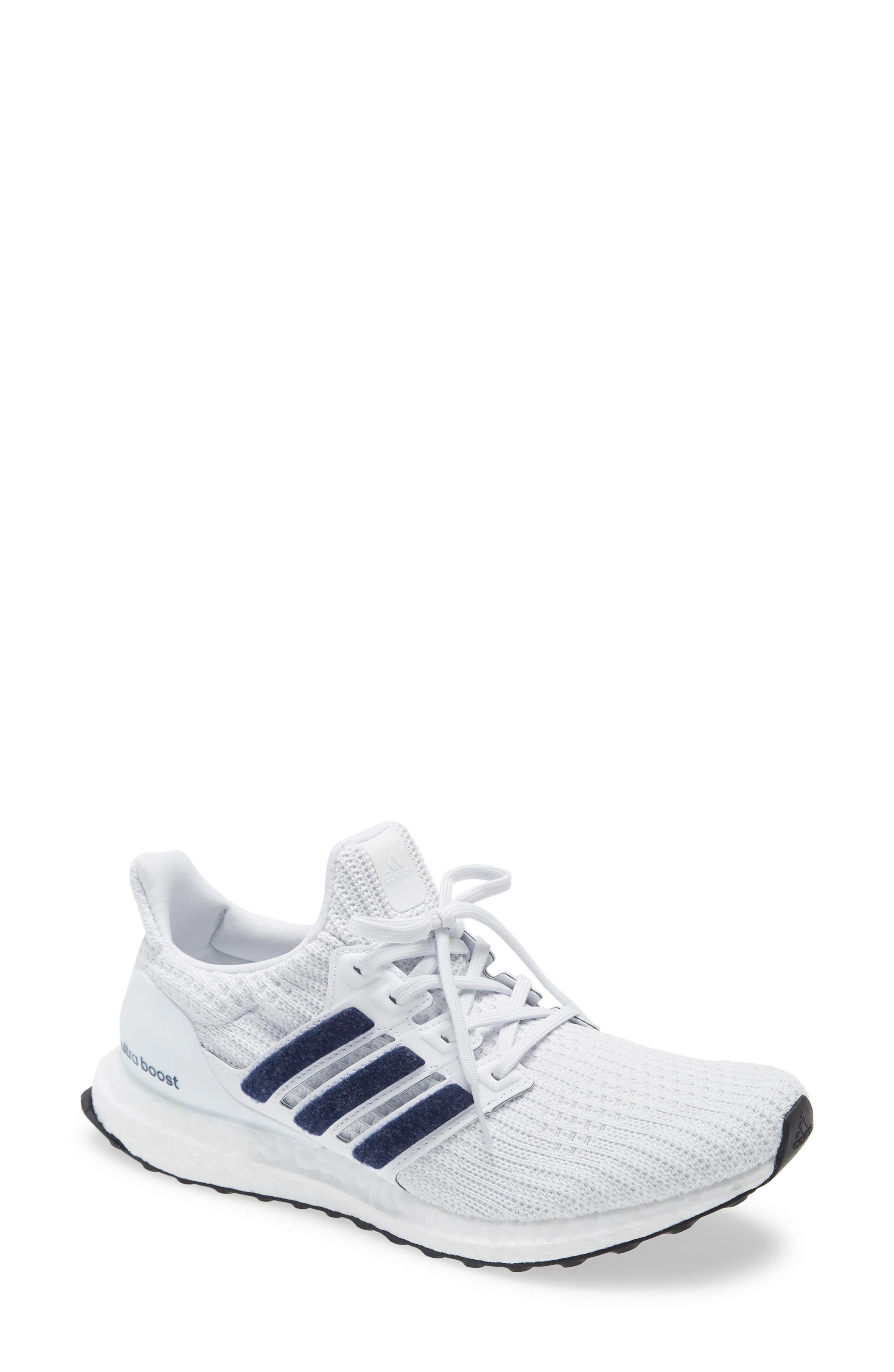 adidas UltraBoost DNA Running Shoe, Size 10 in Ftwr White/Collegiate Navy/C at Nordstrom