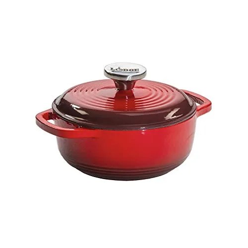 Lodge Enameled Cast Iron Dutch Oven 1 5 Quart Red