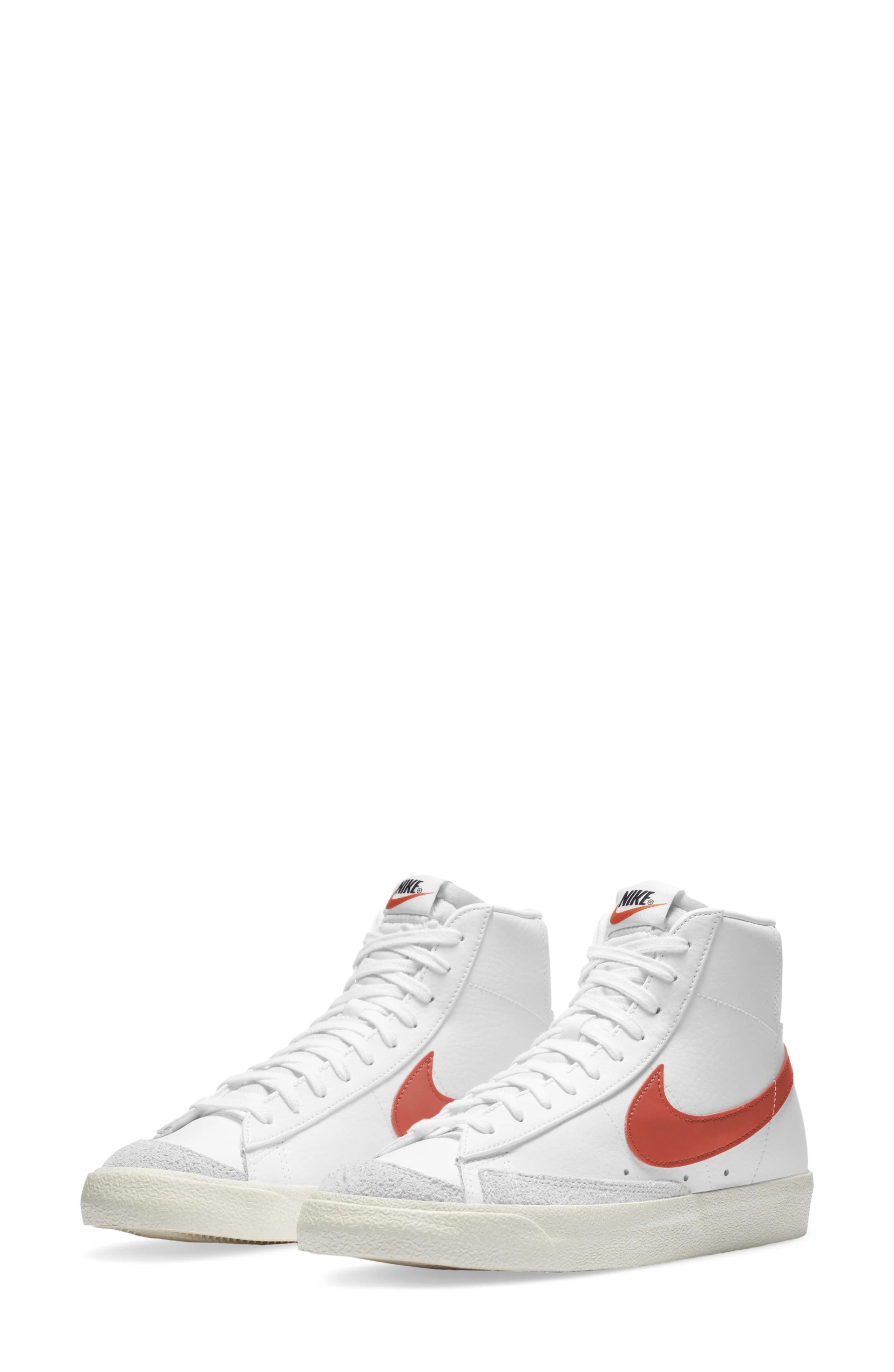 Nike Blazer Mid '77 Vintage Sneaker, Size 10 Women's in White/mantra Orange-Sail at Nordstrom