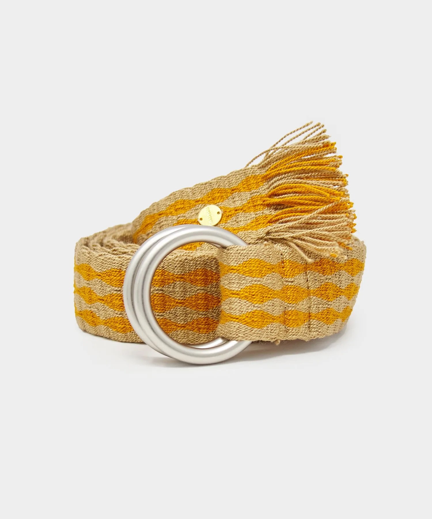 Guanábana Fringe Belt in Natural/Yellow