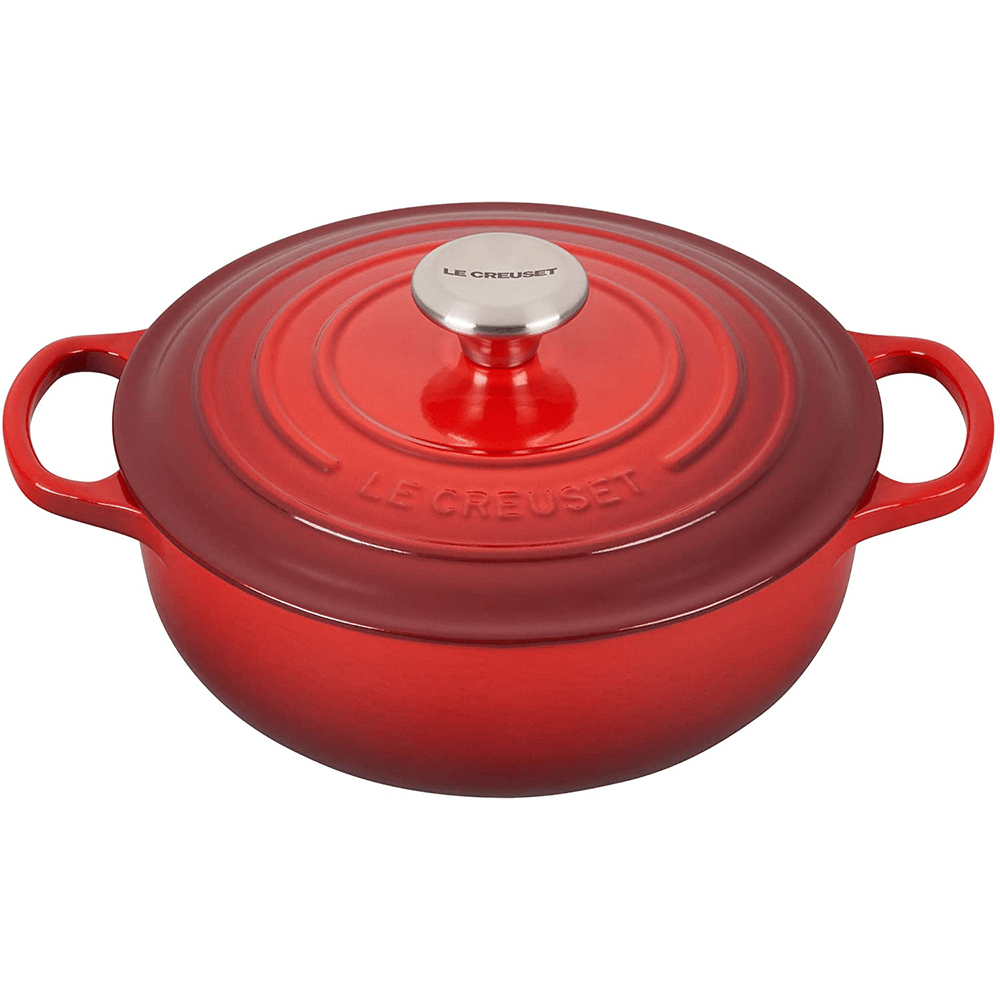 Le Creuset Enameled Cast Iron Signature Sauteuse Oven, 3.5 qt, Cerise