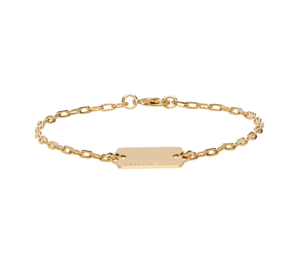 gold price tag bracelet