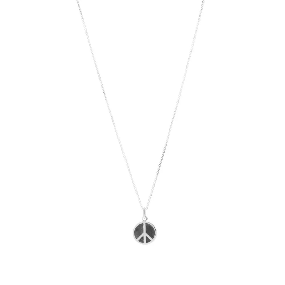 needles peace sign pendantsilver