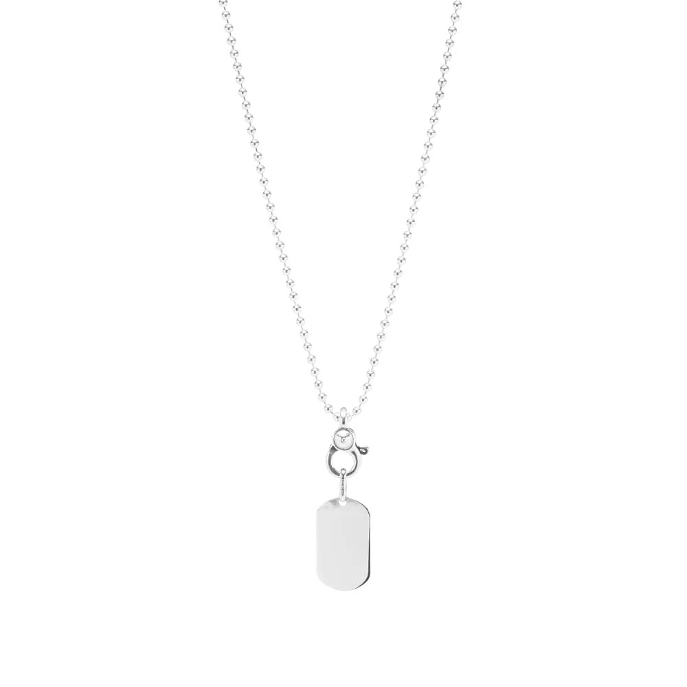 Martine Ali Jax Tag Drop ChainSilver