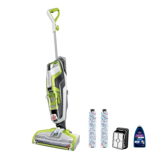 bissell crosswave all in one wet dry vacuum cleaner and mop for hard floors and area rugs, 1785a, green