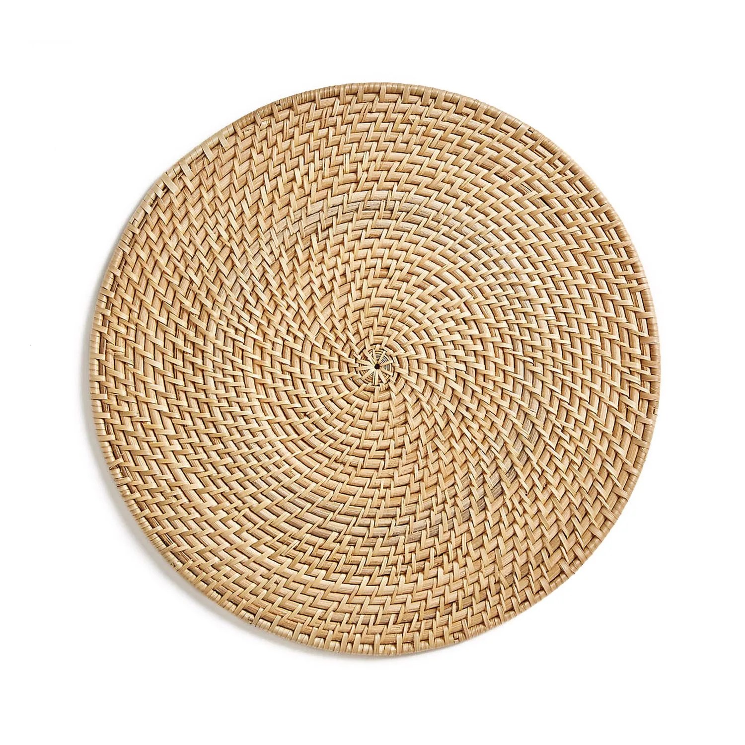 Crate and Barrel Artesia Natural Round Placemat