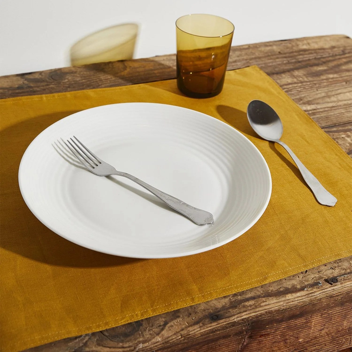Bed Threads Linen Placemats in Turmeric
