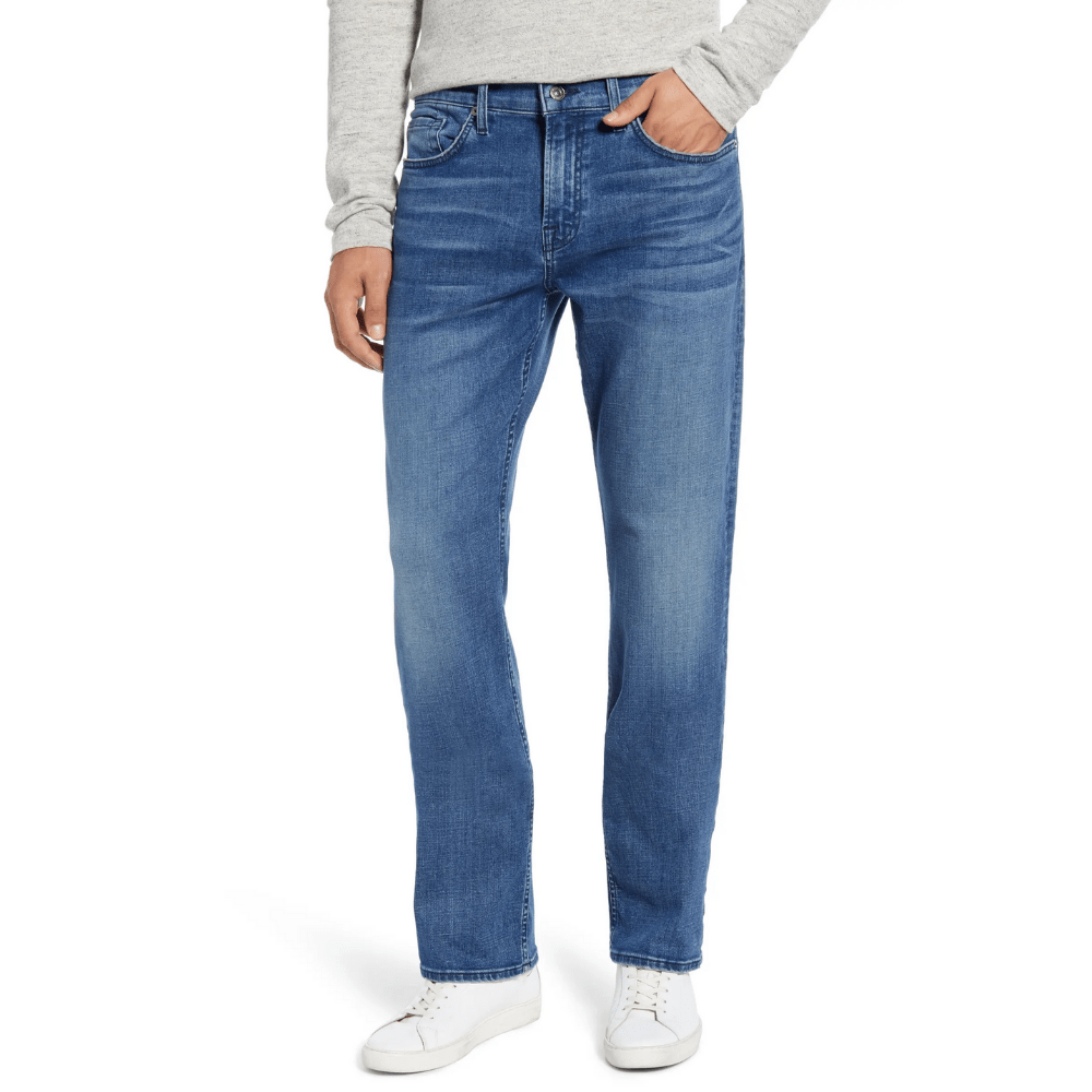 7 For All Mankind The Straight Slim Straight Leg Jeans, Size 31 in Baring at Nordstrom