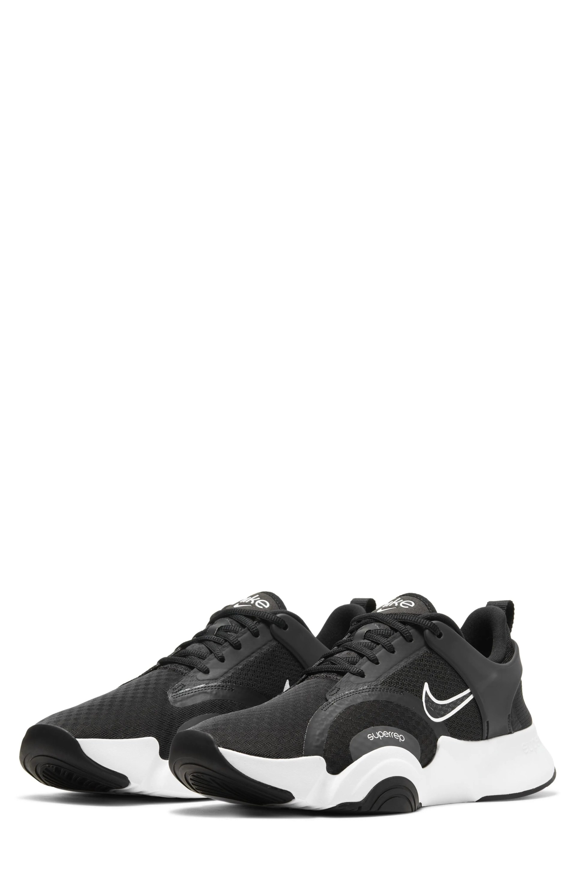Nike SuperRep Go 2 Training Shoe, Size 6 in Black/White/Grey at Nordstrom