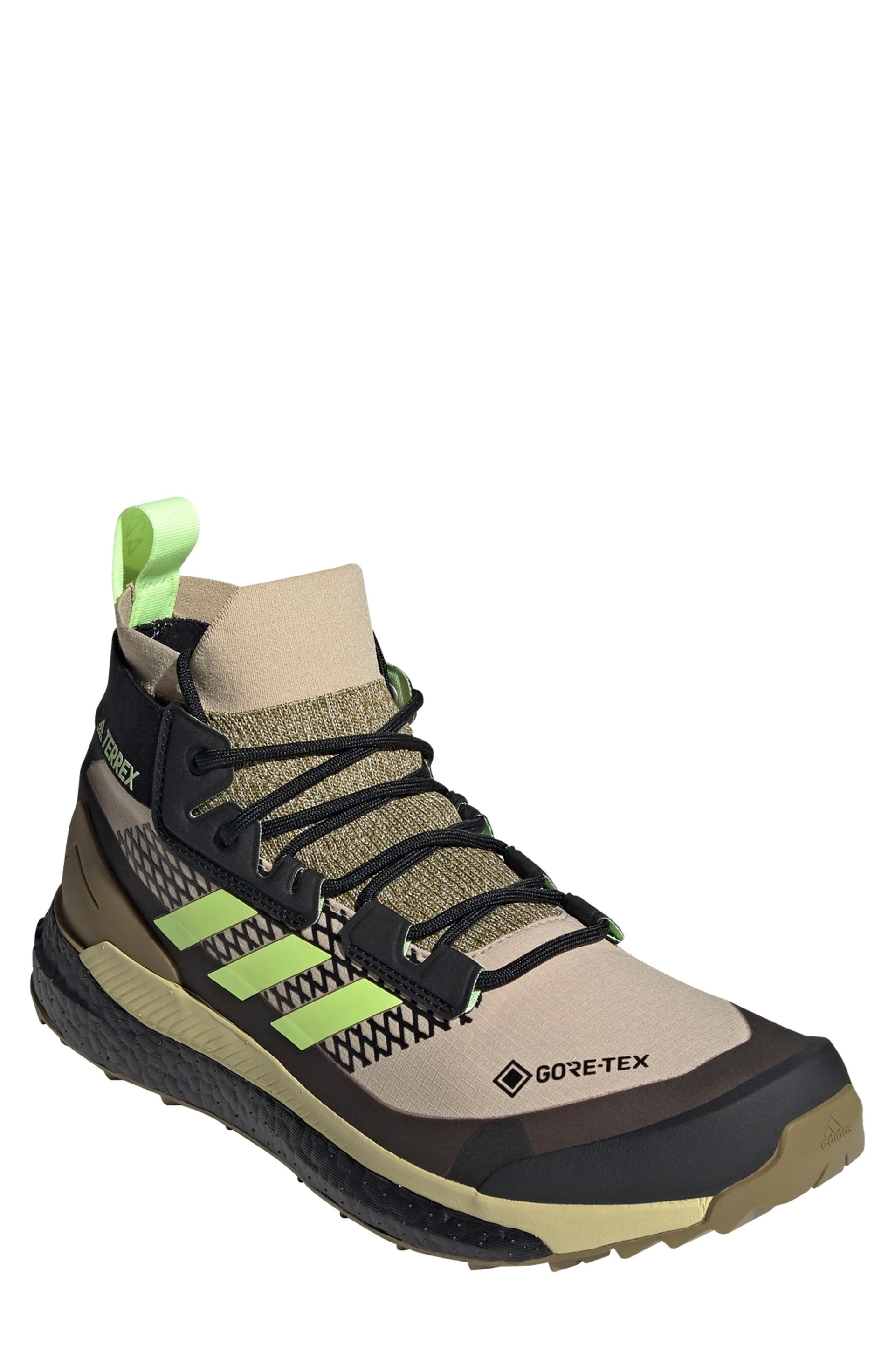 adidas Men's Terrex Free Hiker Gore-Tex(R) Waterproof Hiking Boot, Size 12.5 in Savannah/Hi-Res Yellow/Core at Nordstrom