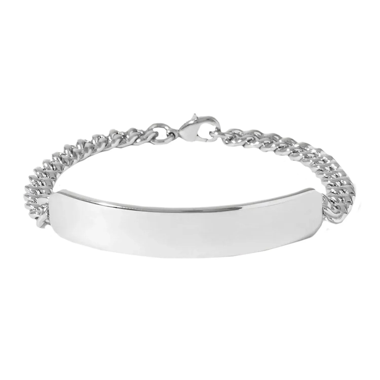 Darwin Silver Tone ID Bracelet