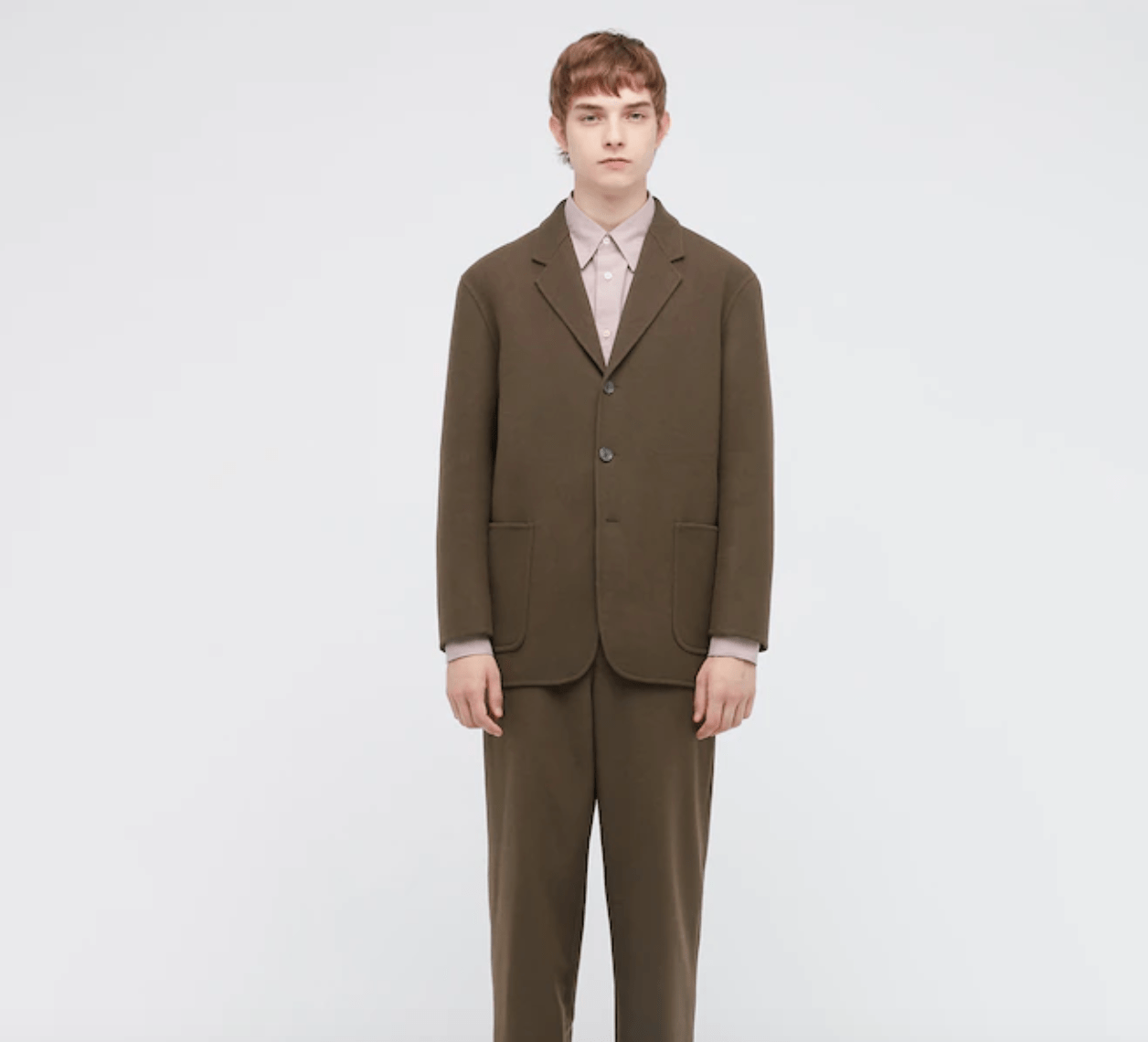 MEN U WOOL-BLEND TAILORED JACKET