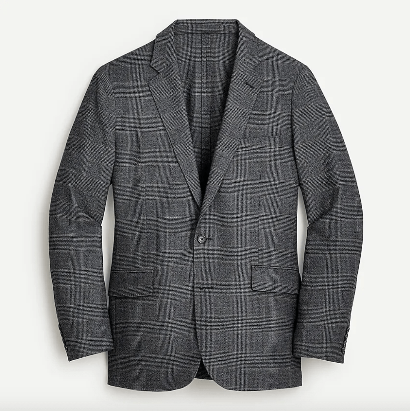 Ludlow Slim-fit unstructured suit jacket in Italian stretch plaid seersucker