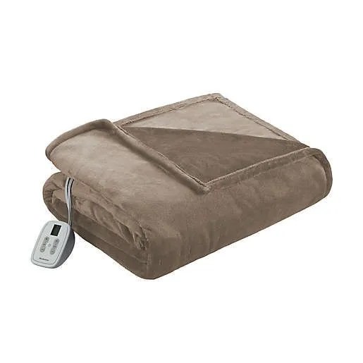 Brookstone n-a-p Twin Heated Plush Blanket
