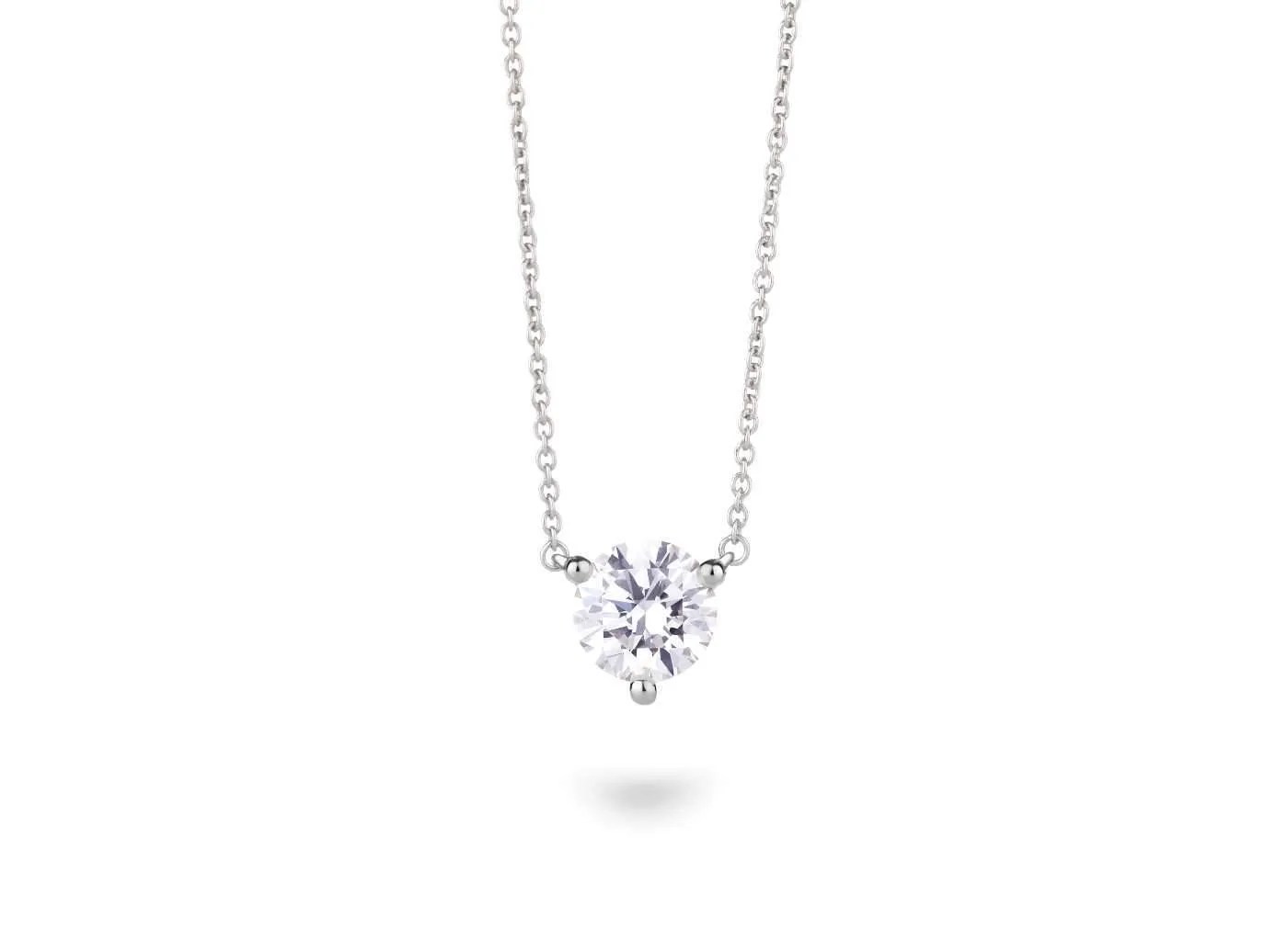 Lab-Grown Diamond 1ct. Round Brilliant Solitaire 14k Gold Pendant