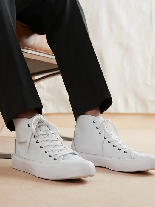 Leather High-Top Sneaker