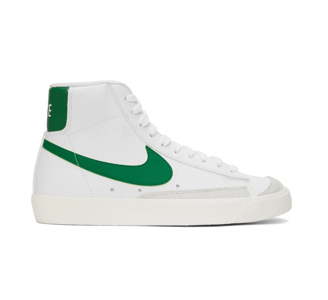 White & Green Blazer Mid '77 Vintage Sneakers