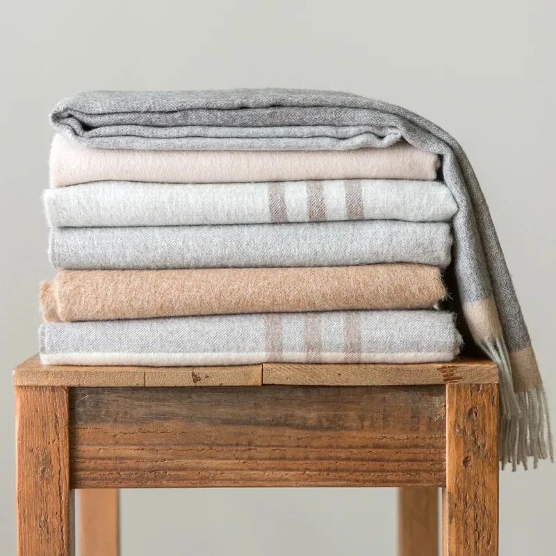 Avocado Alpaca Wool Throws