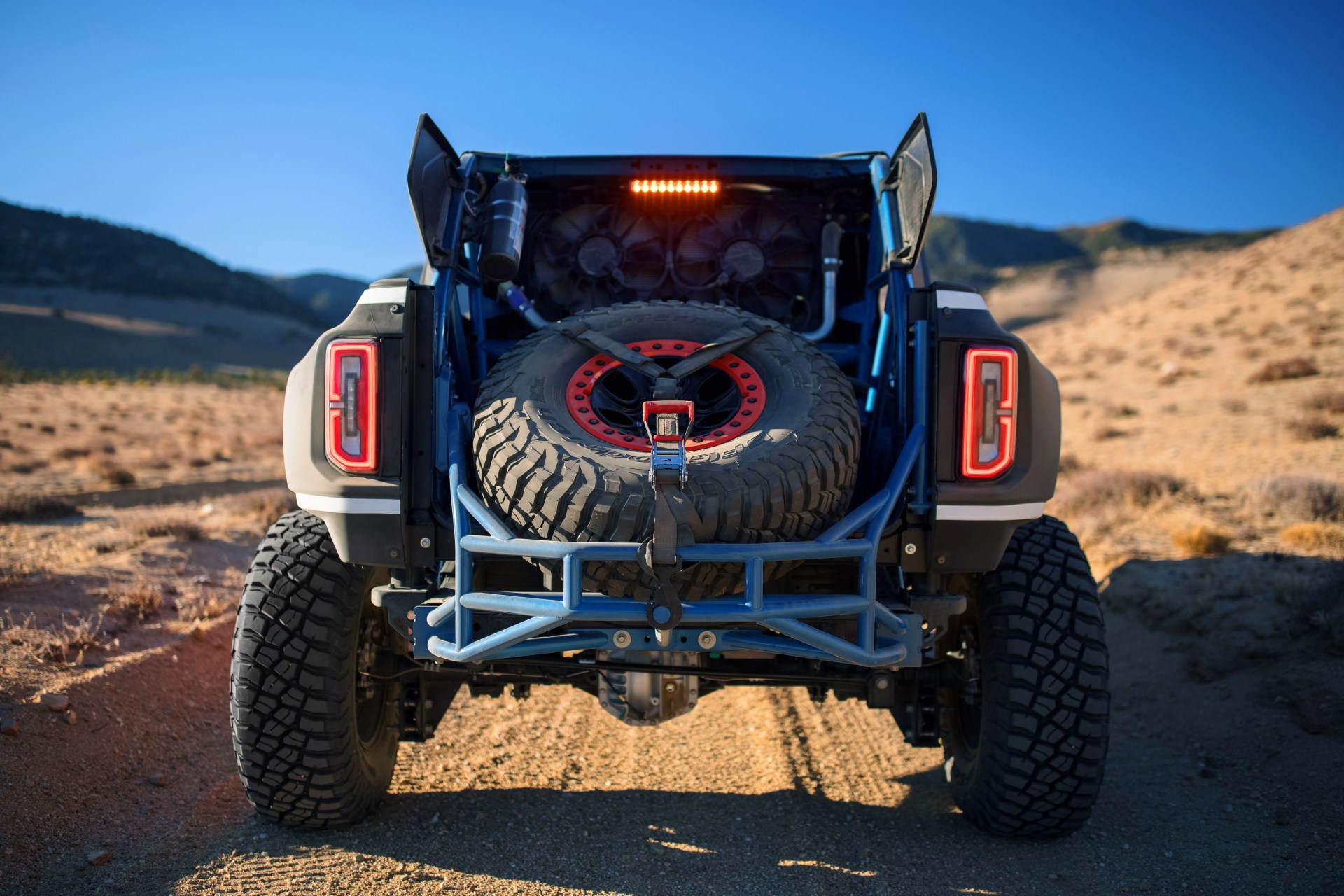 disclaimer bronco dr race prototype concept wrap, not for sale for demonstration purposes only closed course professional driver do not attempt when off road driving, always know your terrain and use appropriate safety gear available fall 2022