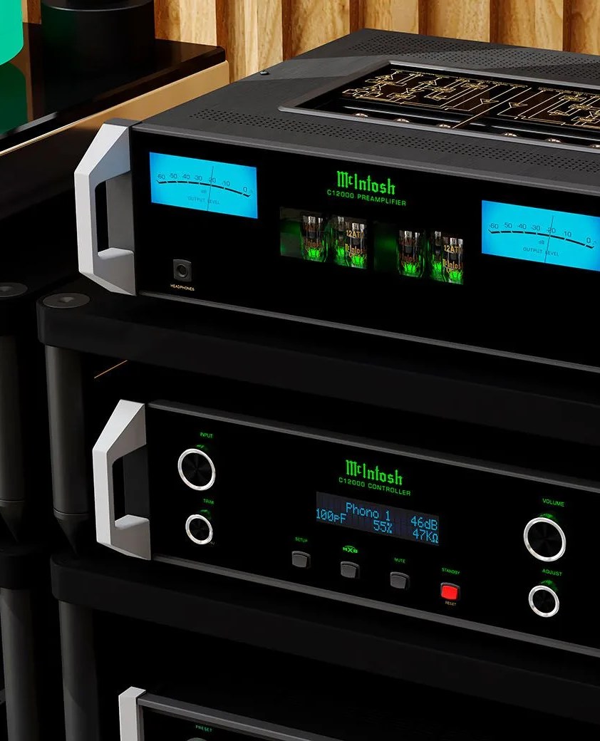 mcintosh c12000 2 channel solid state and vacuum tube preamplifier