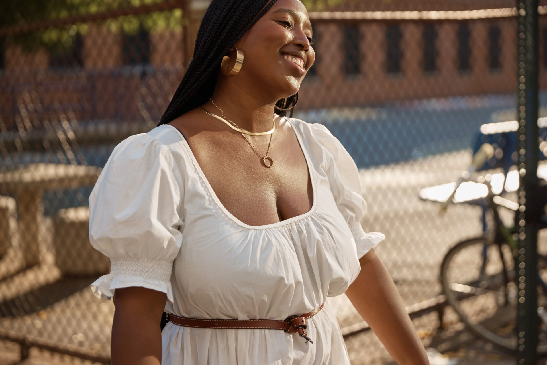 woman smiling