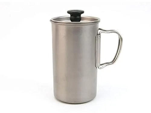 Snow Peak - Titanium French Press CS-111 - Japanese Titanium, Sustainable, Ultralight for Coffee While Backpacking and Camping