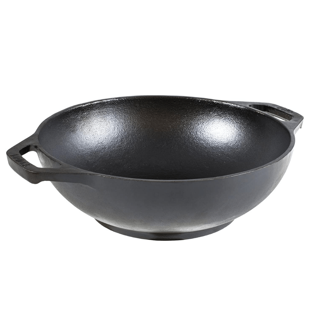 Lodge 9 Inch Cast Iron Mini Wok w/ Loop Handles