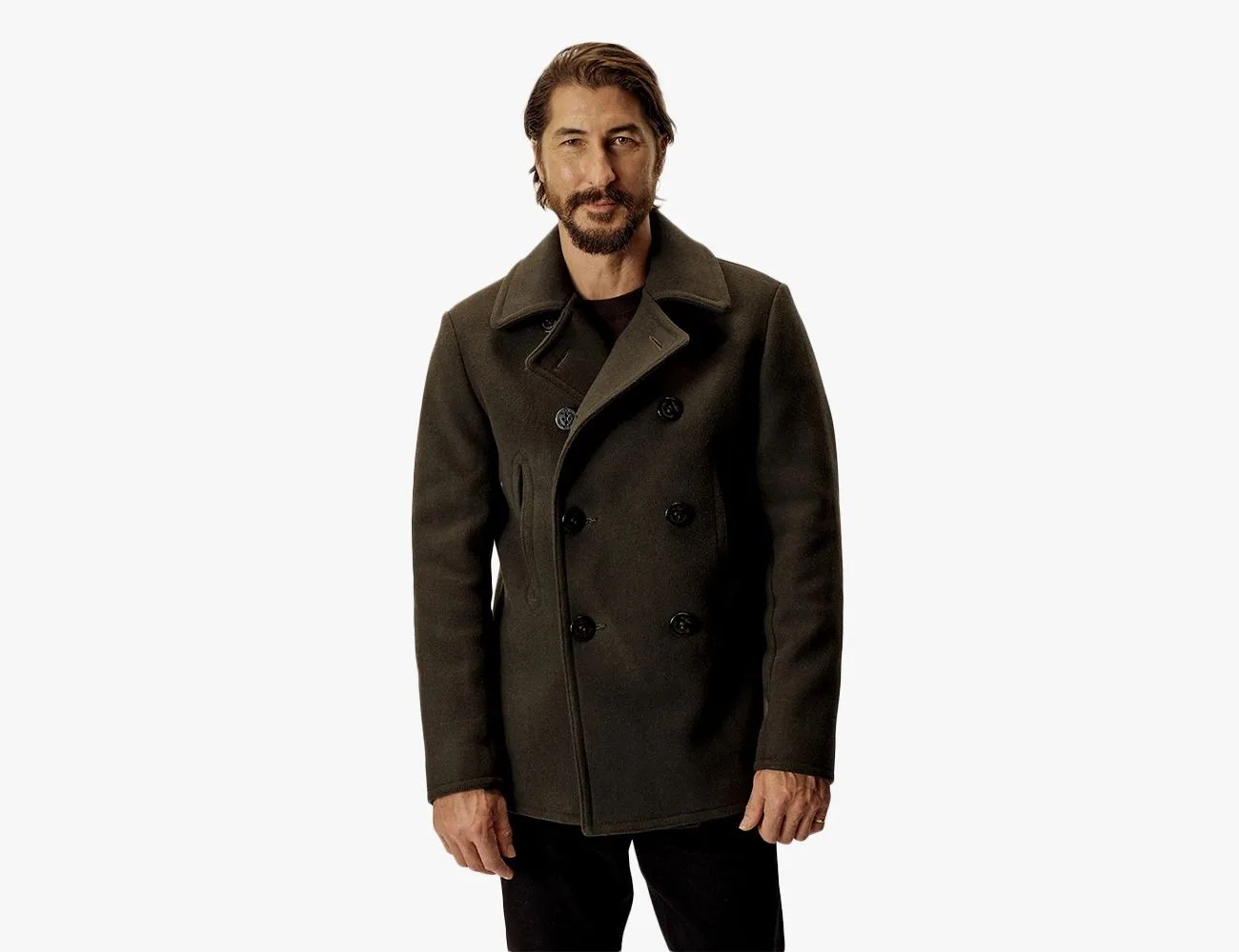 Buck Mason Melton Admiral Peacoat