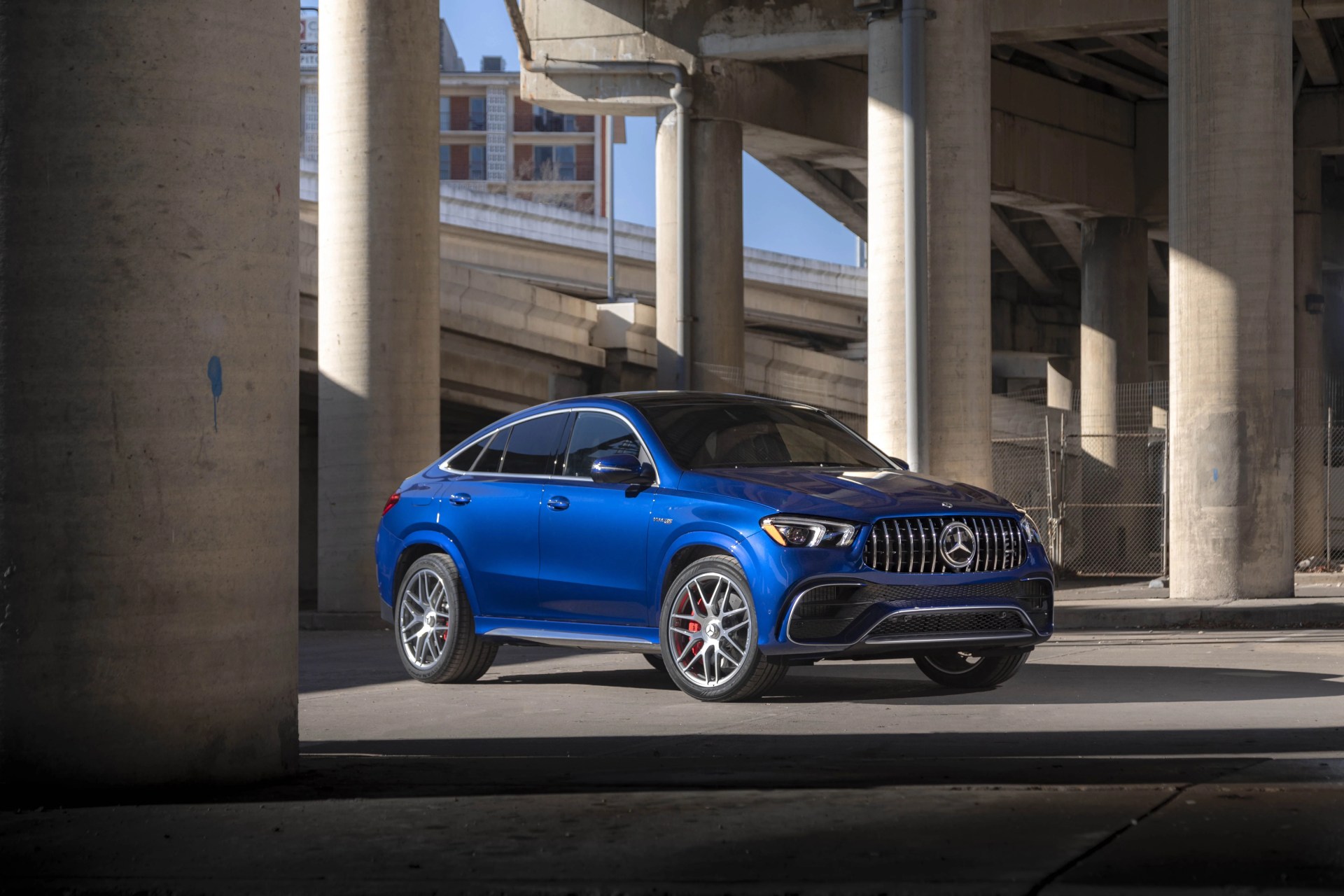 mercedes amg gle 63 s coupe in blue