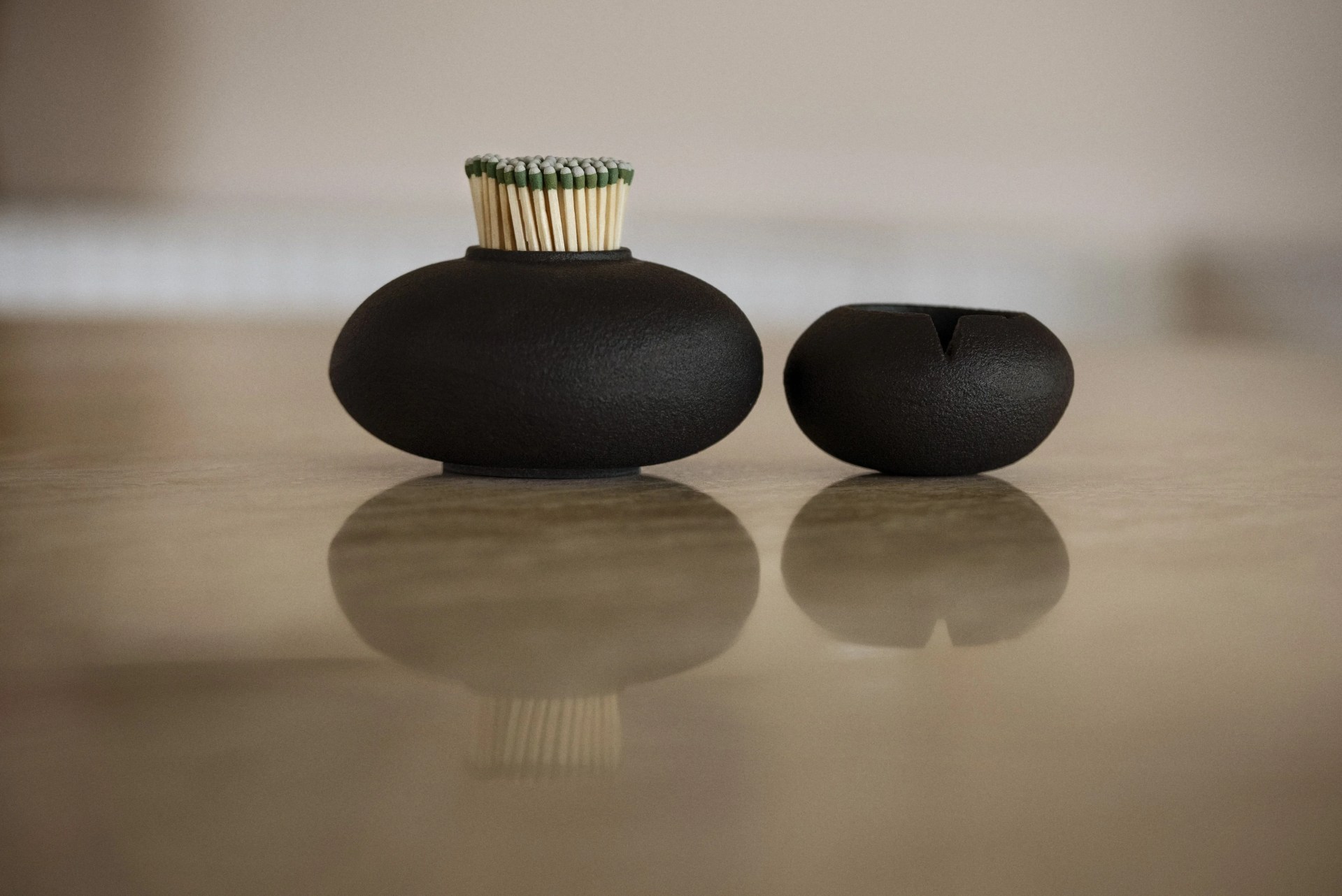 houseplant pebble match strike