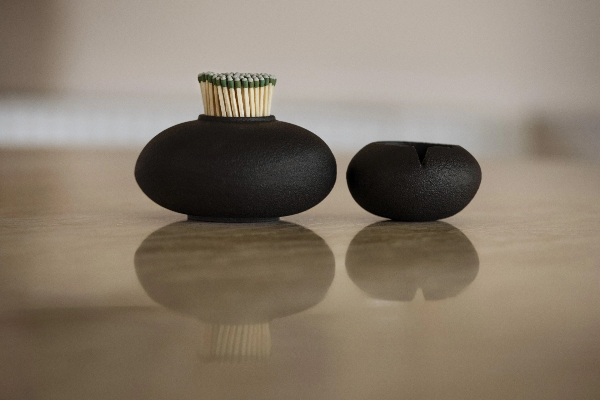 houseplant pebble match strike