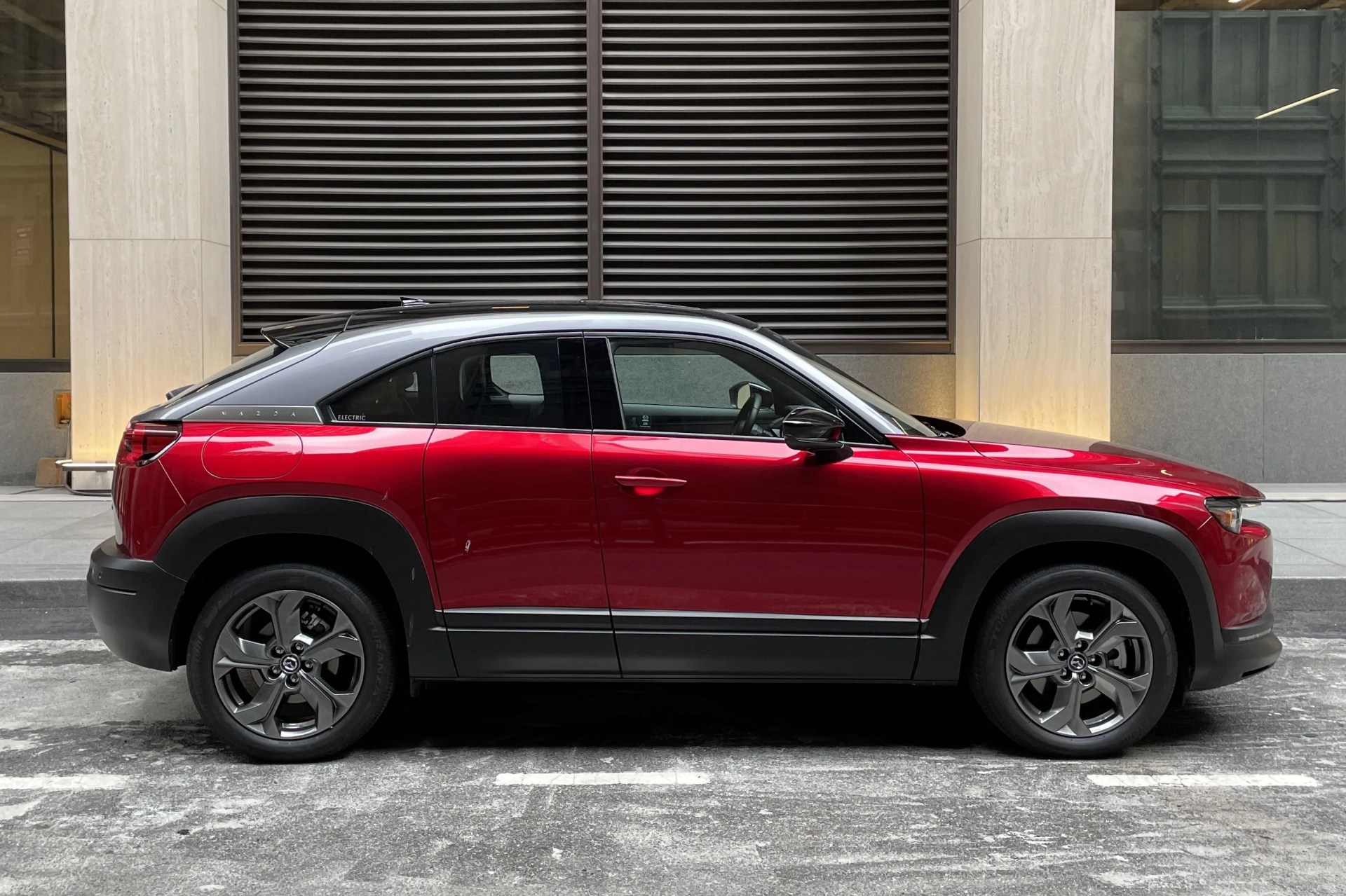 mazda mx 30 electric suv in candy red