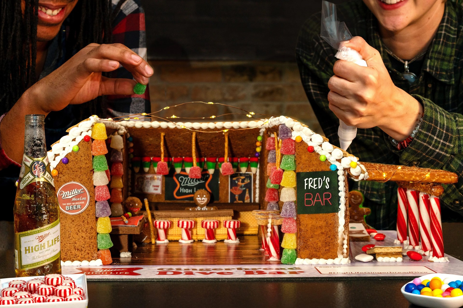 miller high life gingerbread dive bars