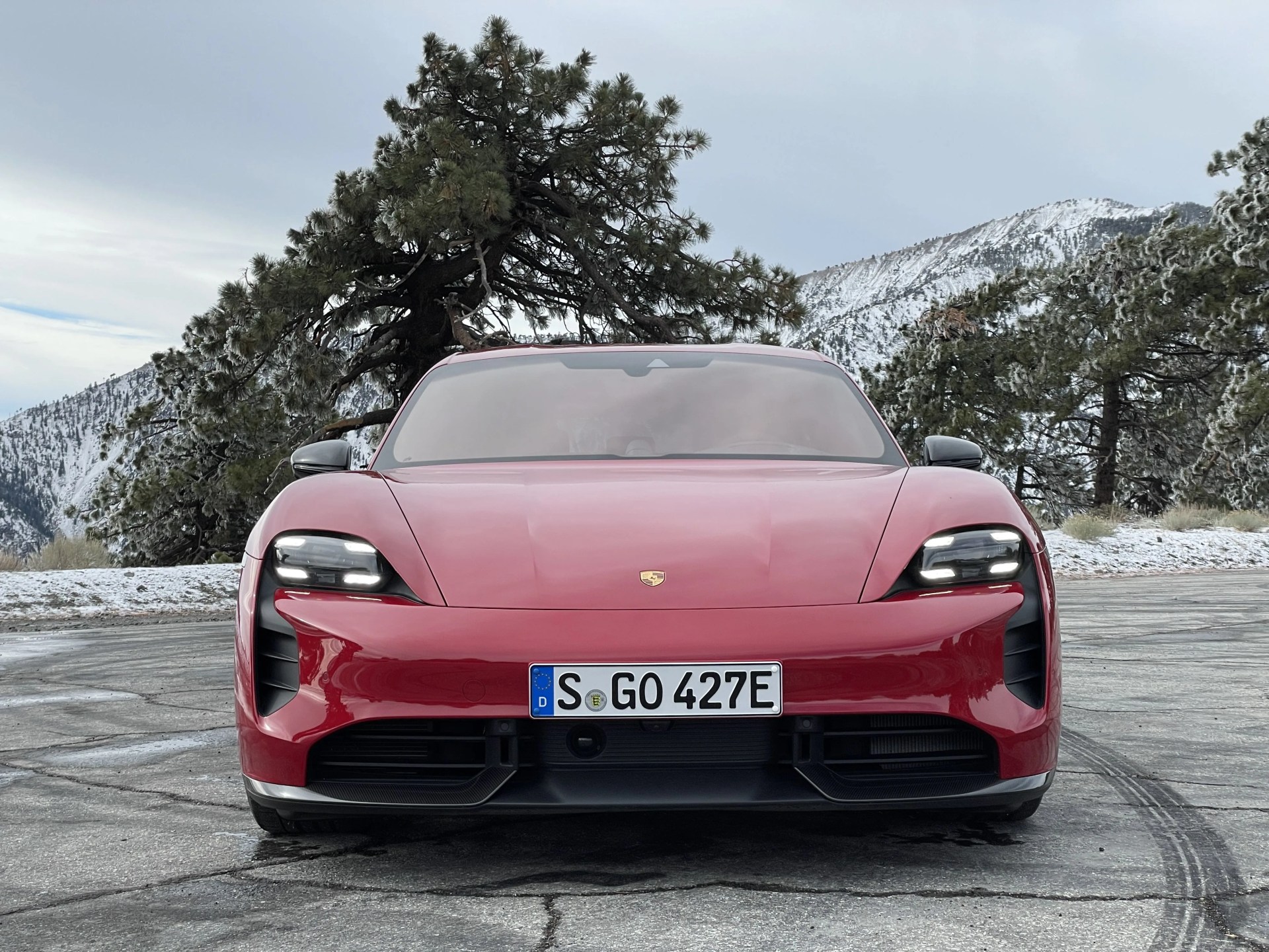 porsche taycan gts sport turismo wagon red