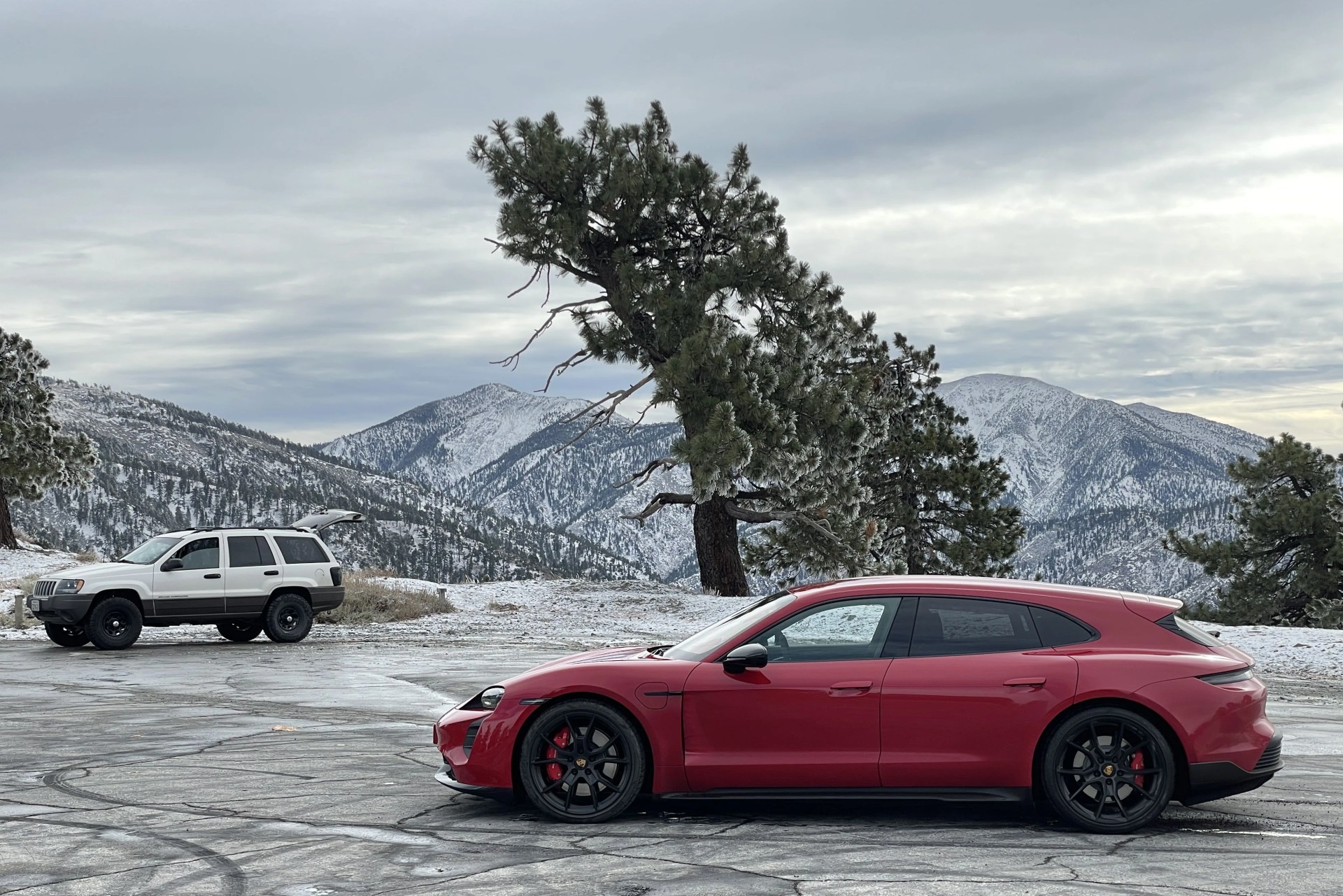 porsche taycan gts sport turismo wagon red