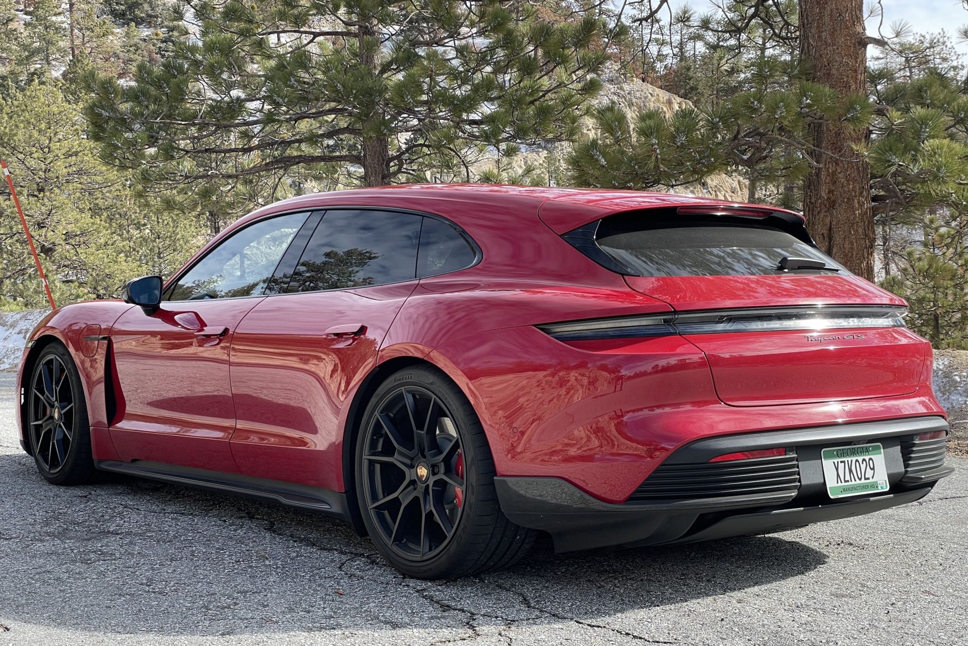 porsche taycan gts sport turismo wagon red