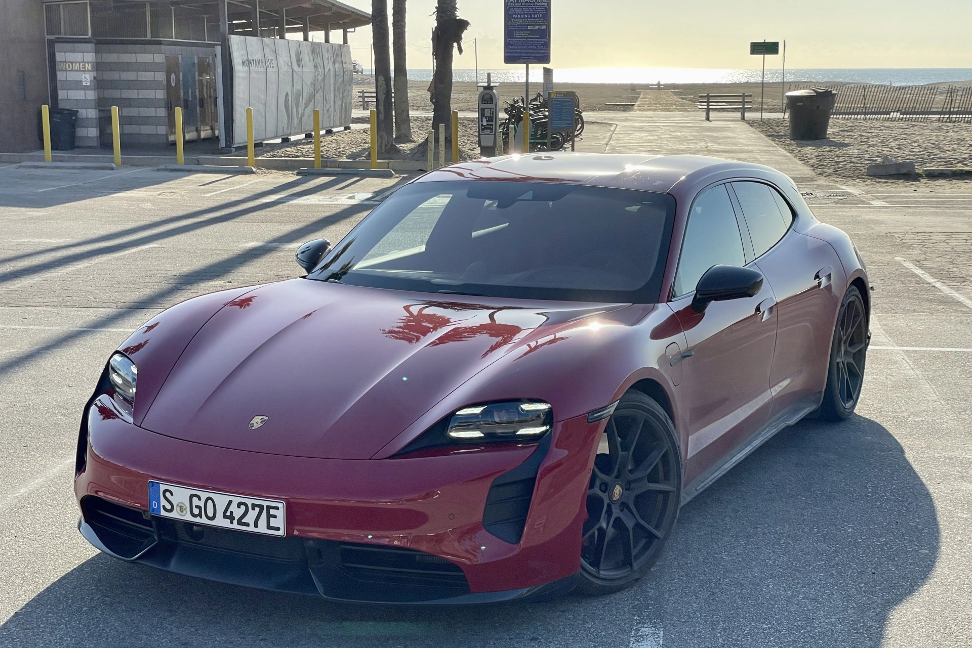 porsche taycan gts sport turismo wagon red