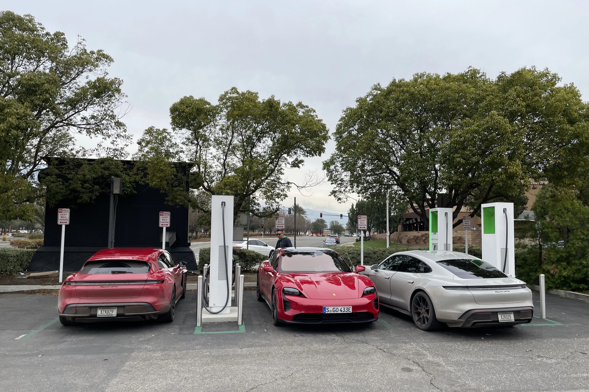 porsche taycan gts sport turismo wagon red