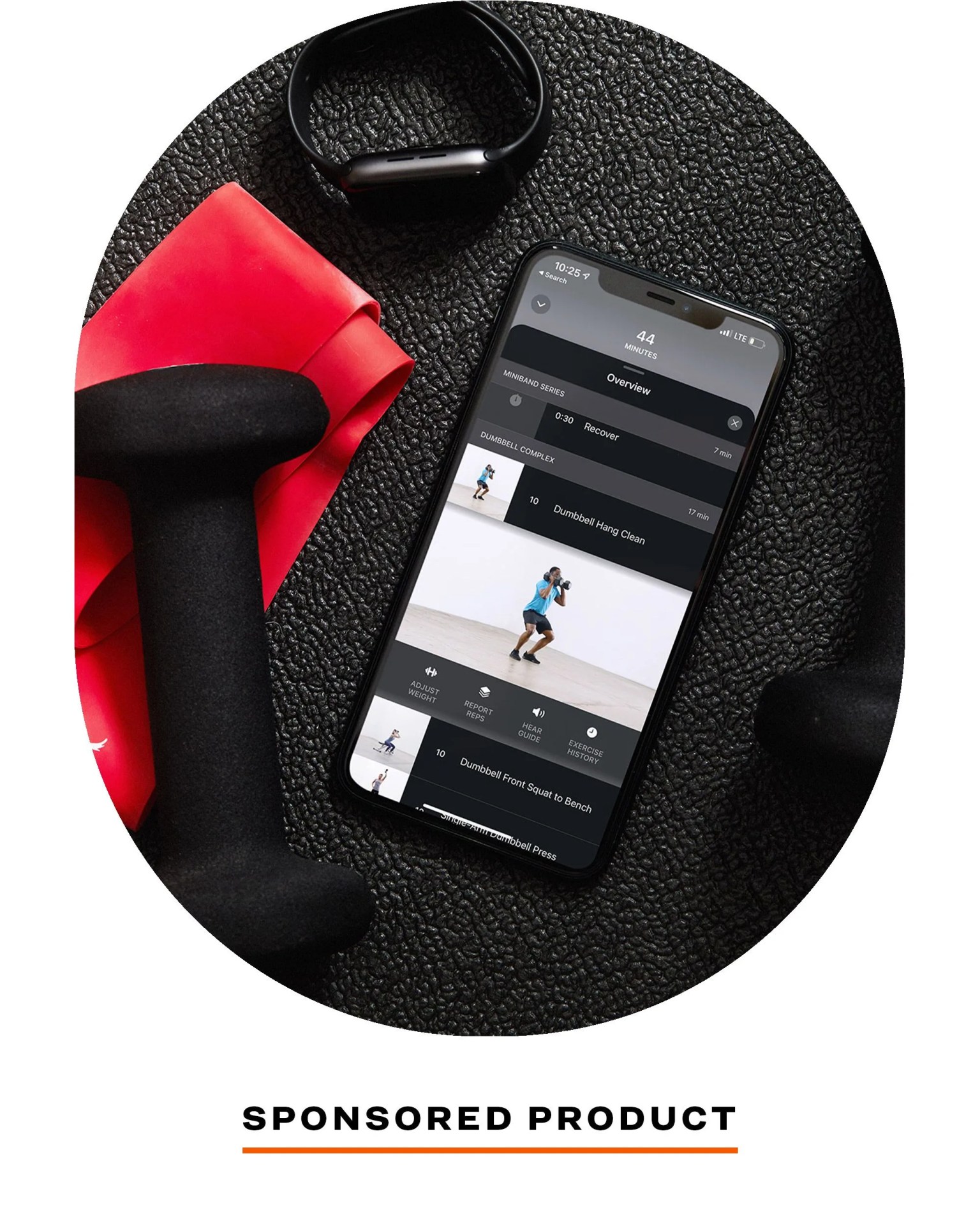 future fitness app on phone